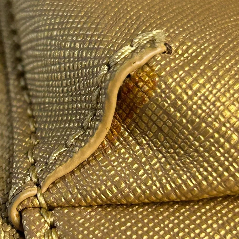 HOBO Bag The Original Gold Crossbody Leather Purse